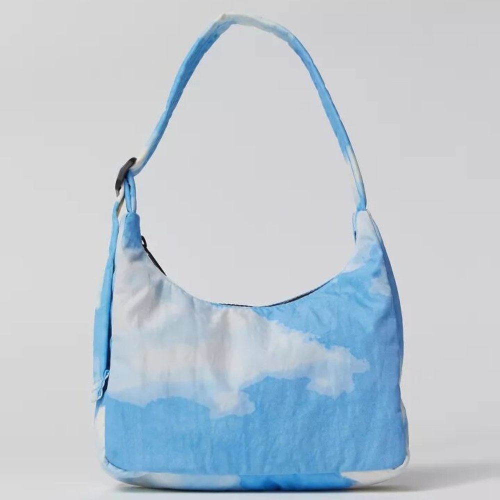 NWT BAGGU Mini Nylon Shoulder Bag - Clouds - Picture 4 of 8